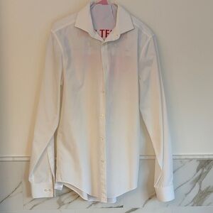 Calvin Klein White 100% Cotton Dress Shirt